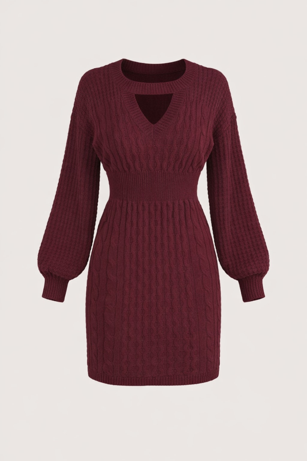 Polyester Knit Dress With Sleek A-Line Silhouette - 1