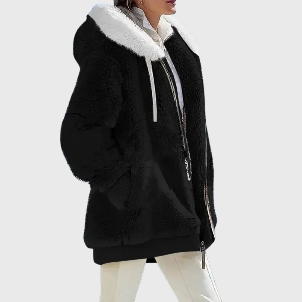 Puffer jacket with faux-fur hood - view 15