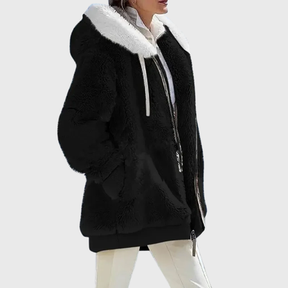 Puffer jacket with faux-fur hood - view 15