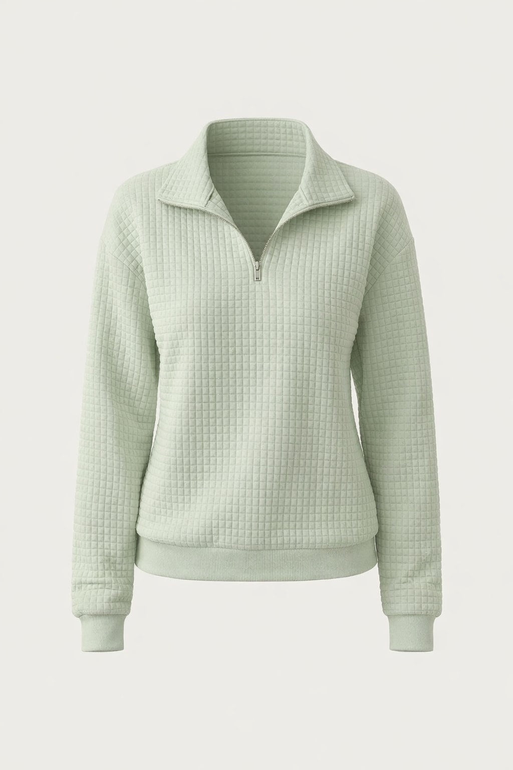 Cozy Pullover with Stand Collar - 1
