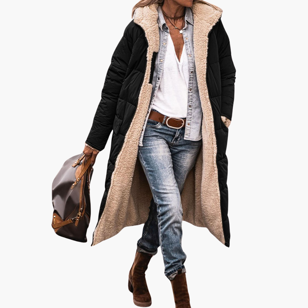 Long reversible tailored coat - view 3