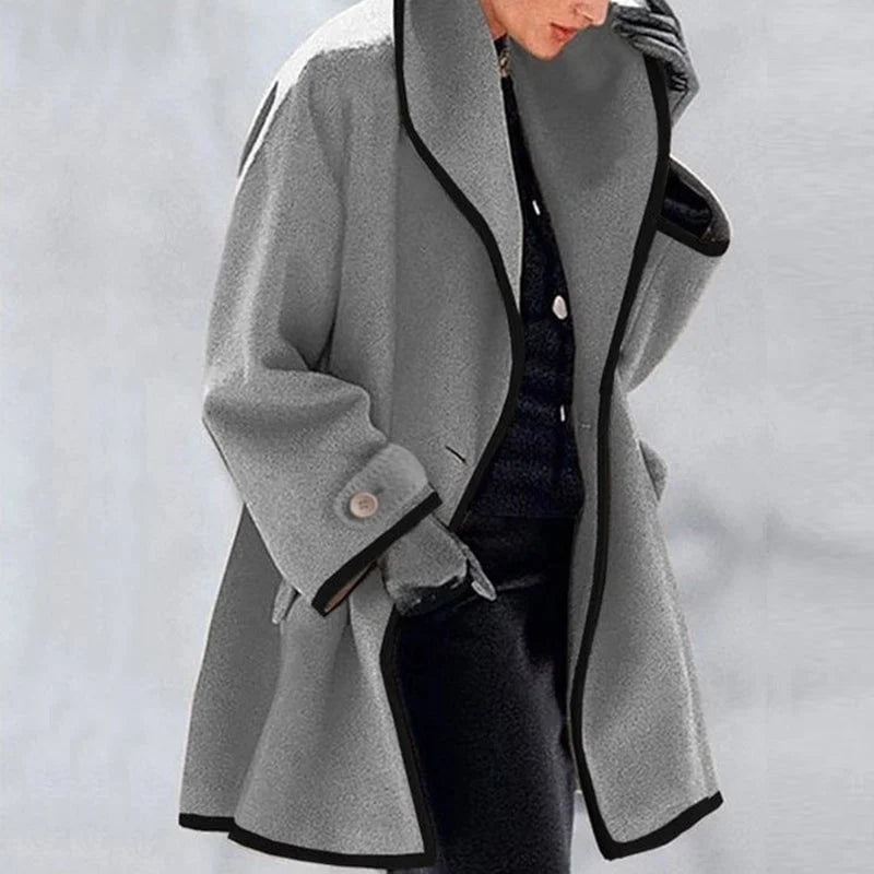 Belted oversized coat with tie-front cord - view 11