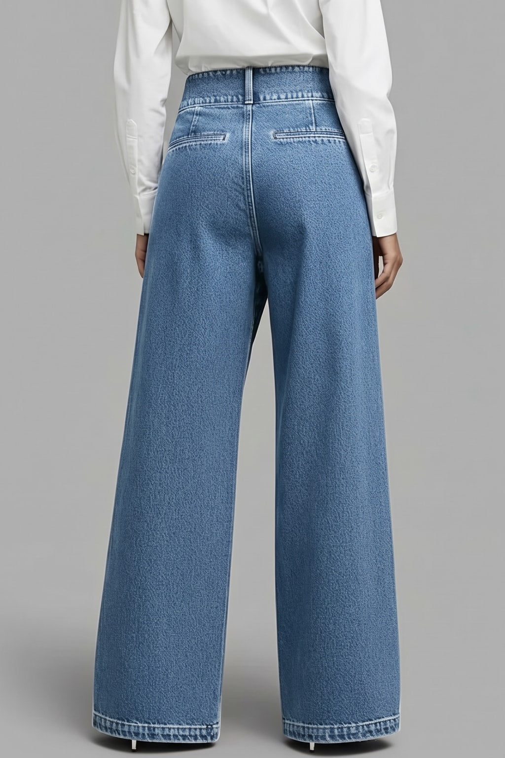 Denim Jeans High-Waisted Crossover - 3