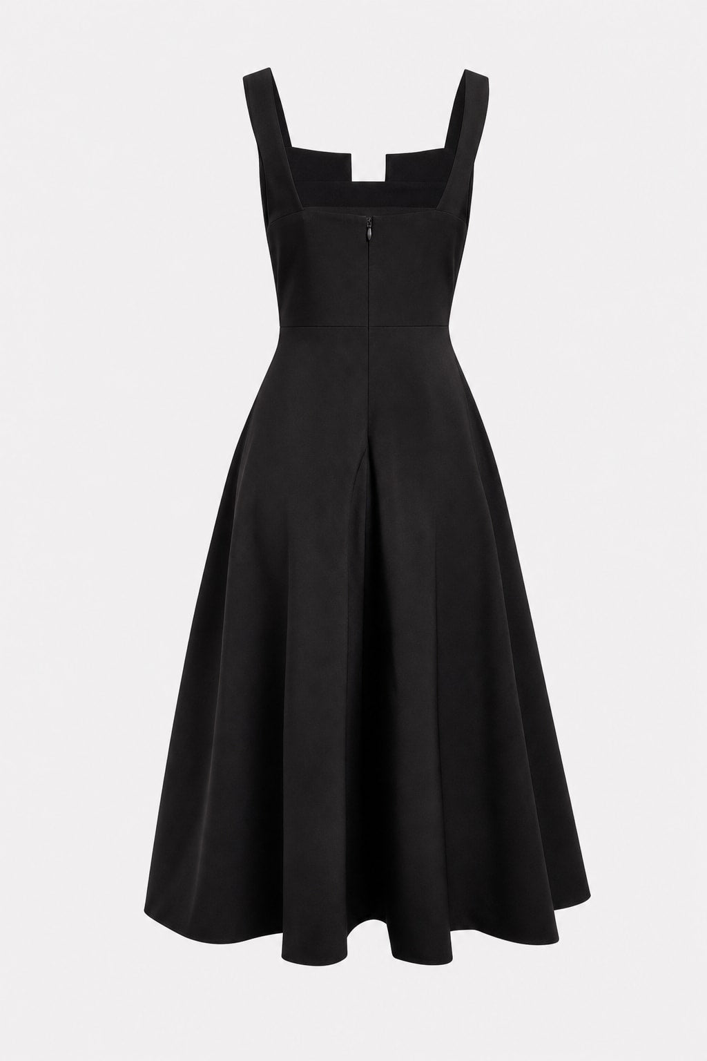 Notched Sleeveless A-Line Midi Dress With Pockets - 6