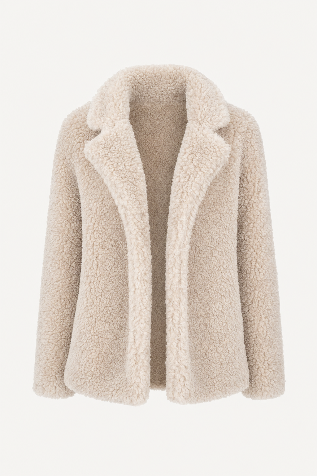 Thick fleece jacket in a fitted winter cut