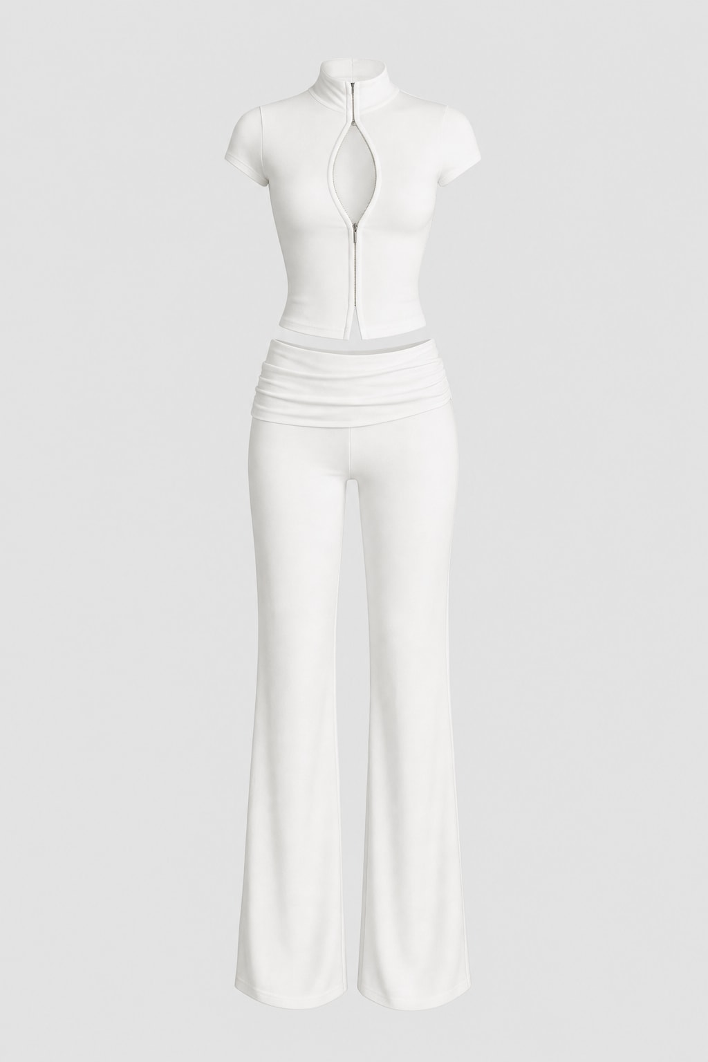 Sculpted Two-Piece Set with Flare Pants - 1