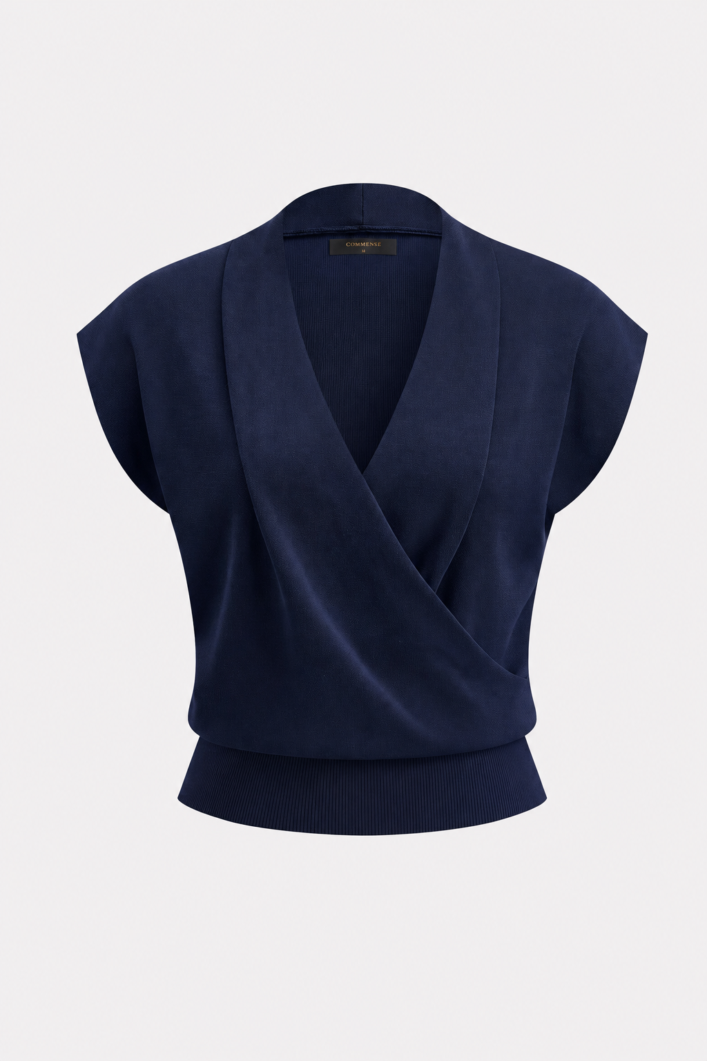 Knit wrap V-neck sleeveless top - view 6