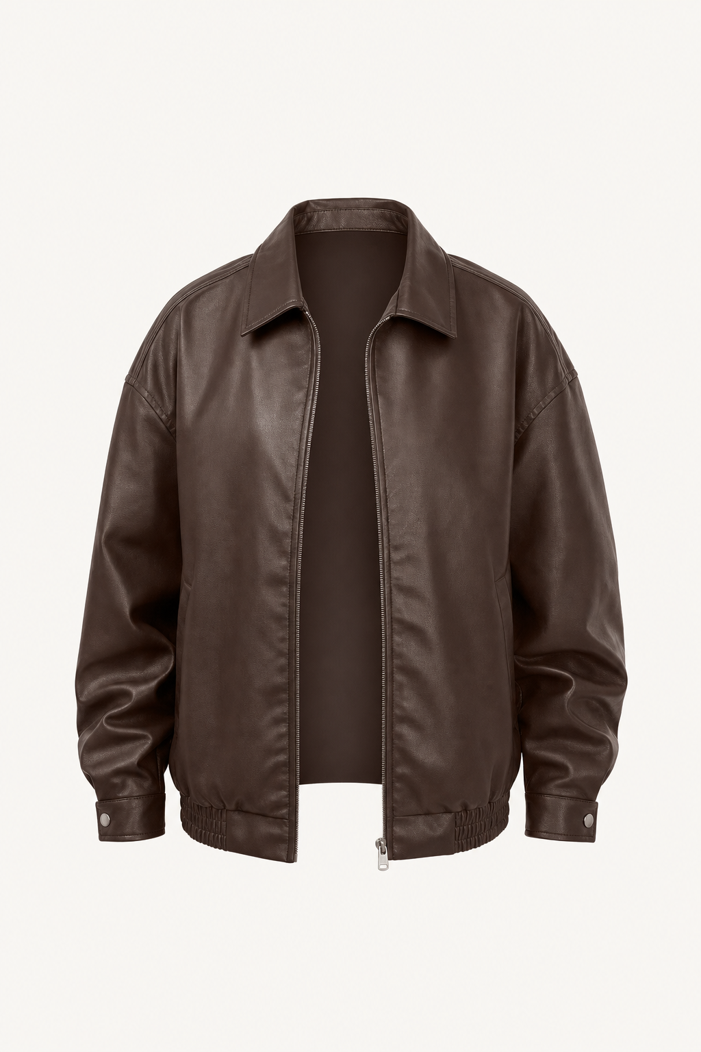 Oversized Leather Biker Jacket