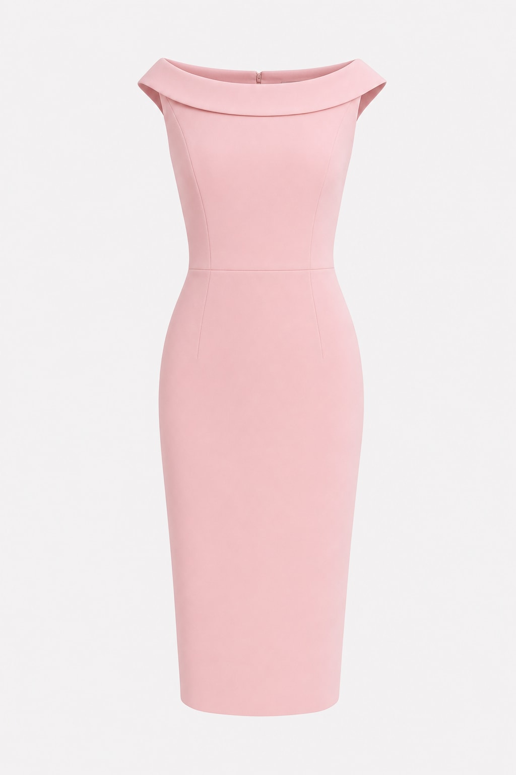 Polyester Slim-Fit Sleeveless Midi Dress - 1