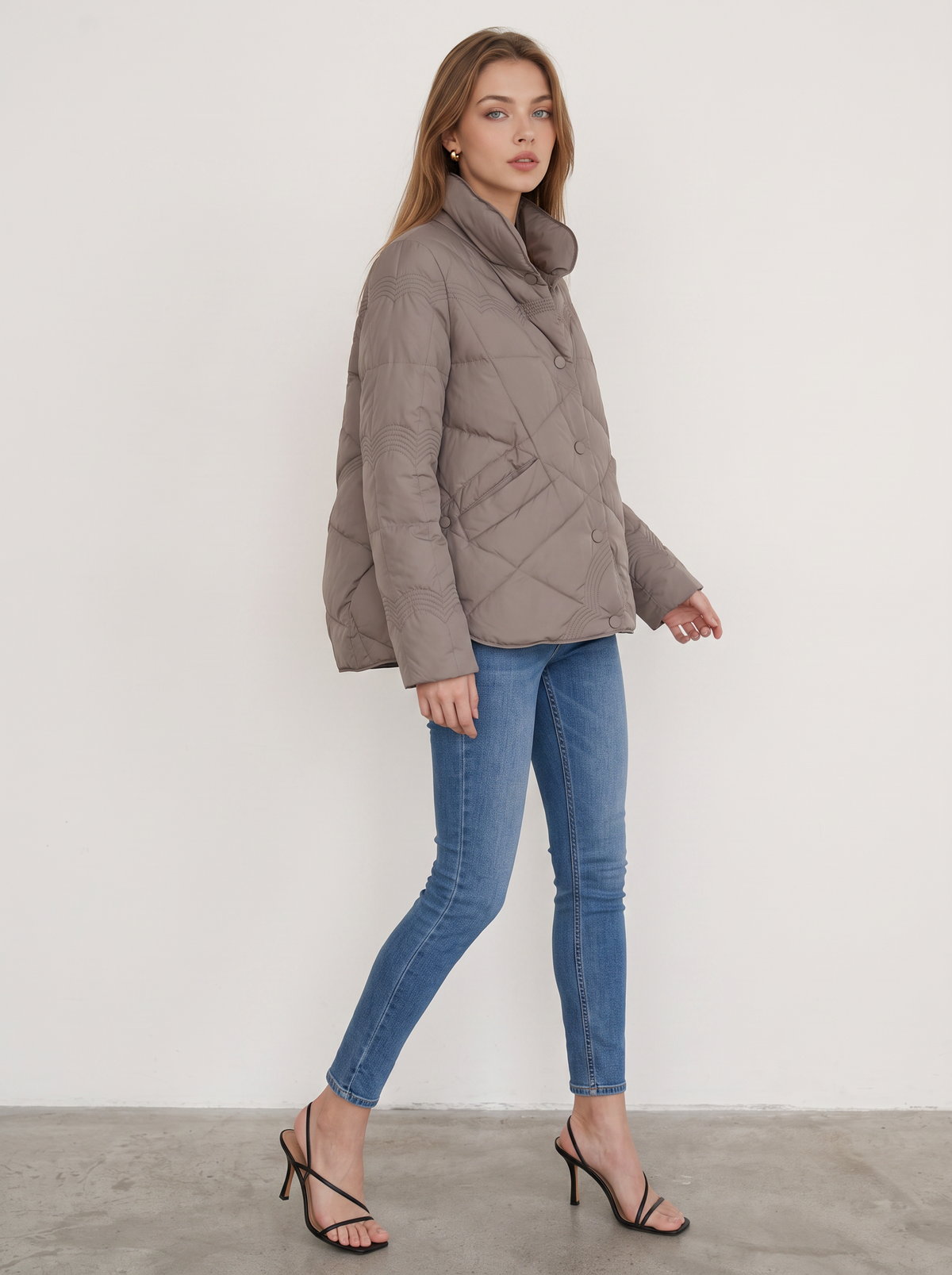 Quilted Button-Front Jacket - view 5