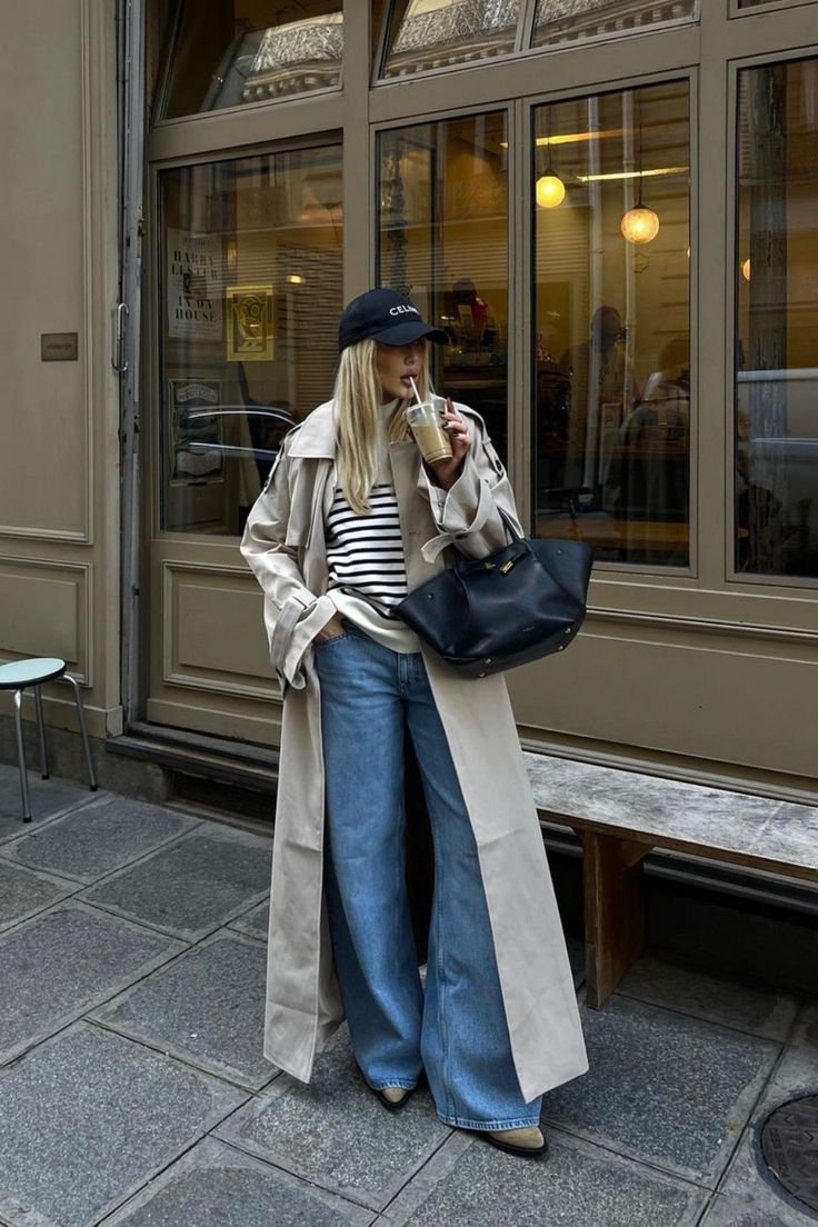 Oversized Double-Breasted Belted Trench Coat - view 2