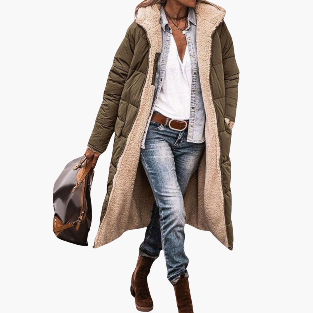 Long reversible tailored coat - view 6