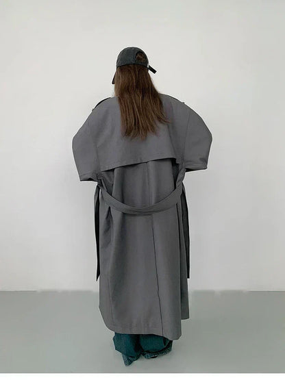 Oversized Polyester Trench Coat - view 6