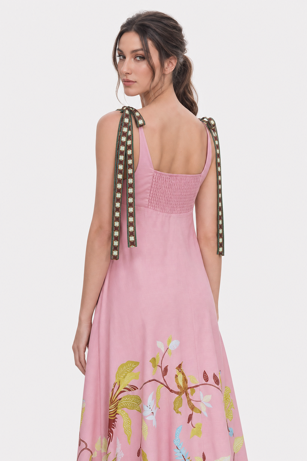 Tie-Strap Maxi Dress in Pink - view 5