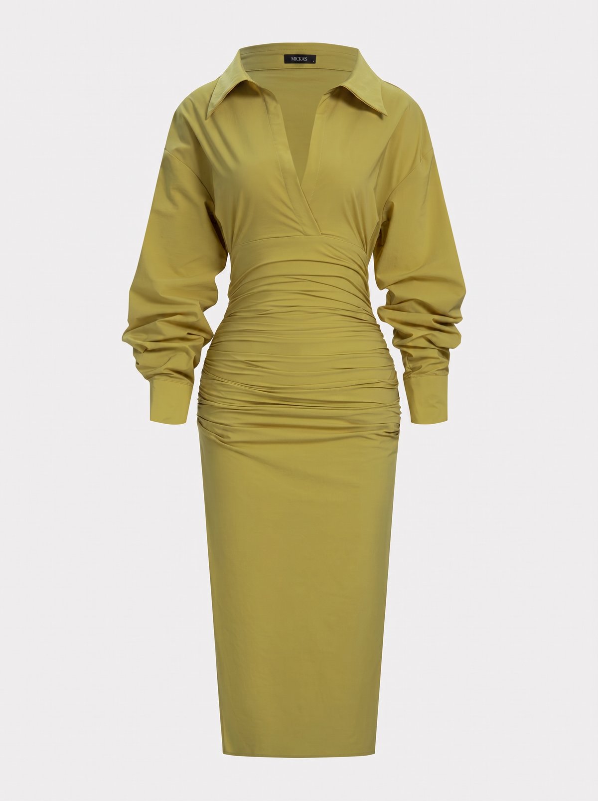 Polyamide Blend Ruched Midi Dress - view 6