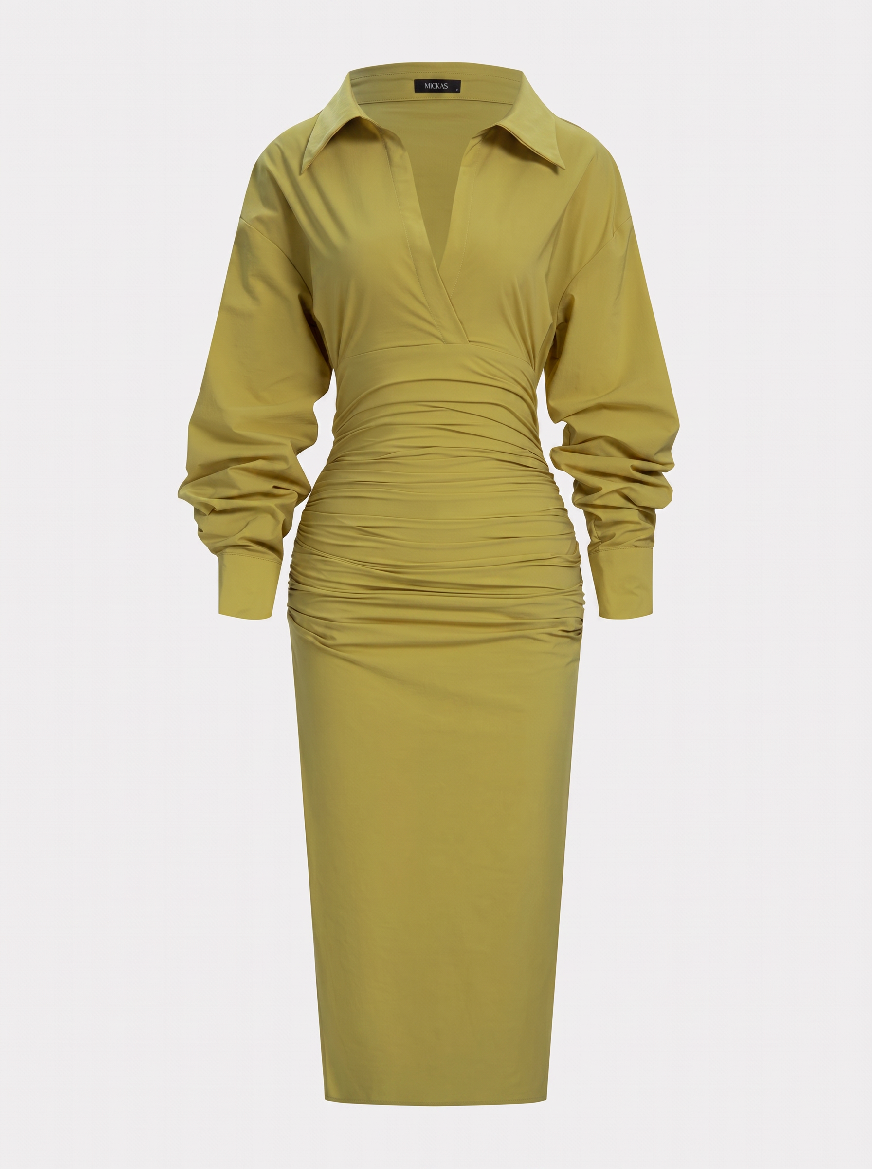 Polyamide Blend Ruched Midi Dress - view 6