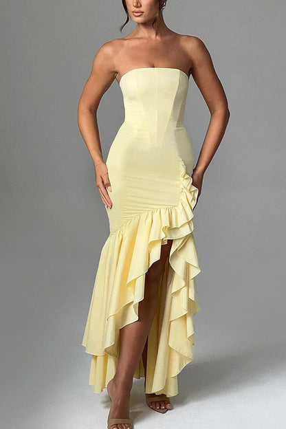 Off-Shoulder Slim Fit Maxi Dress - view 7