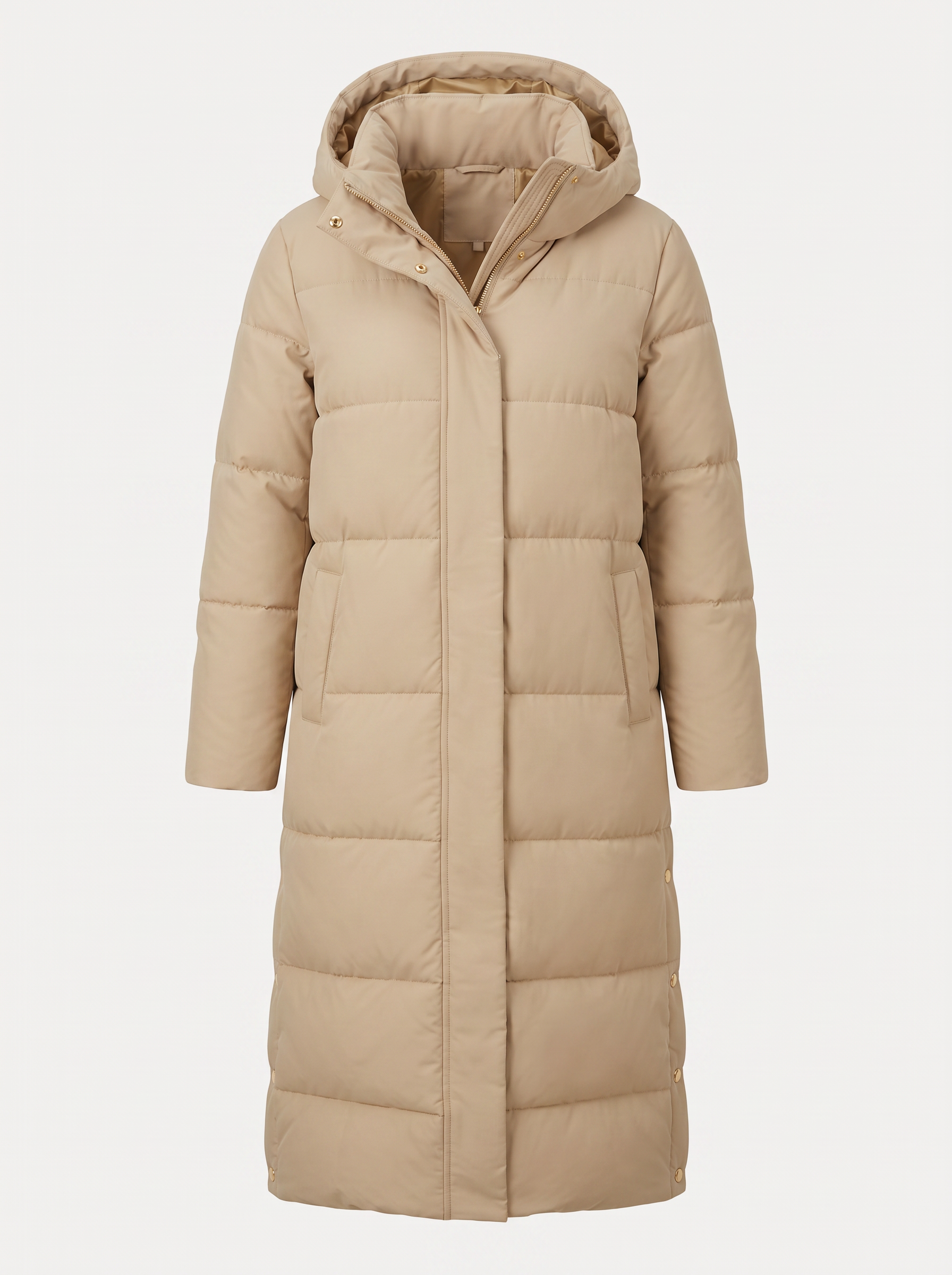 Wool blend winter coat with tailored fit