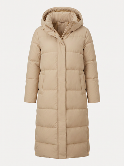 Wool blend winter coat with tailored fit