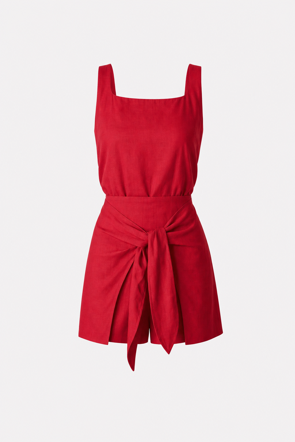 Linen Blend Top and Tie-Waist Skirt Set - view 8