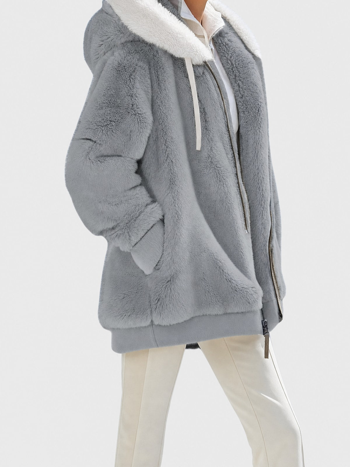 Women's Puffer Jacket with Faux-Fur Hood Warm Winter Coat - 9