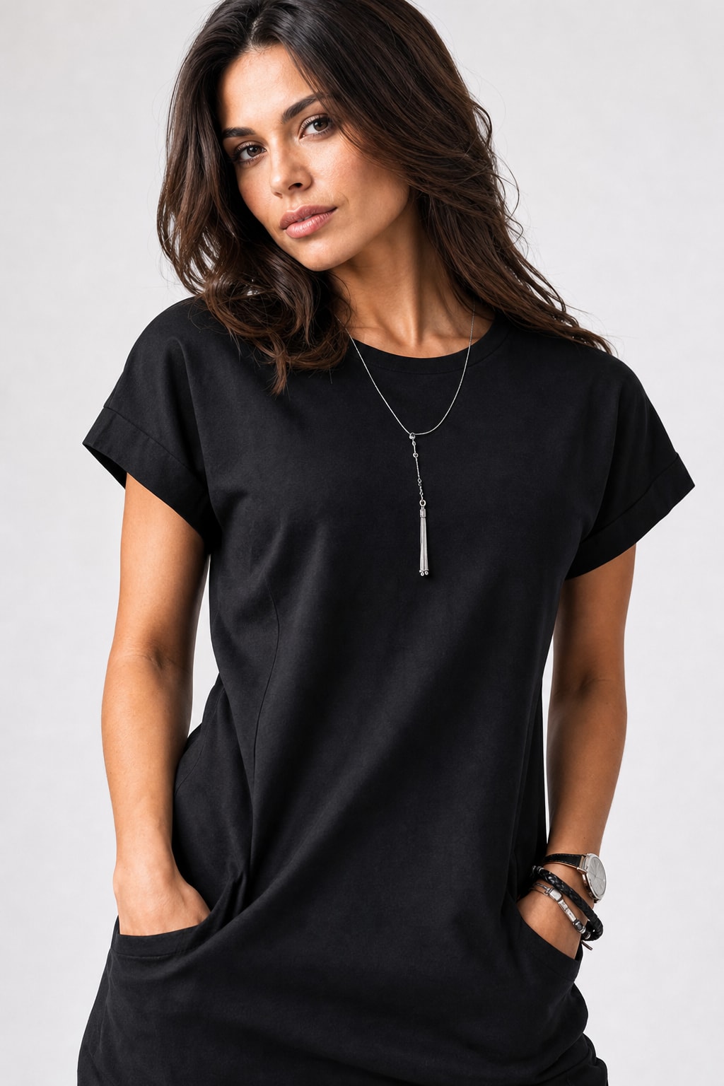 Black Lightweight Summer Dress - 5