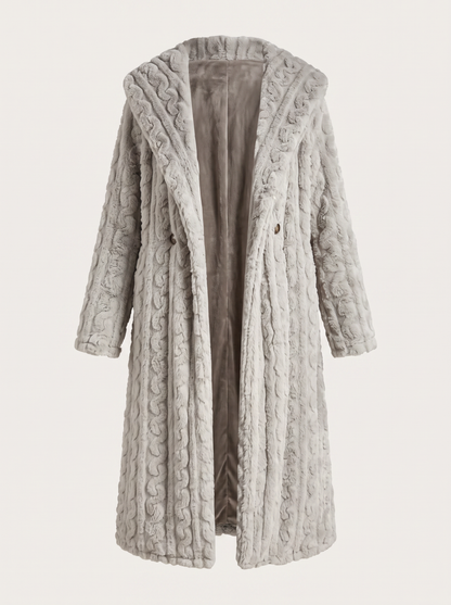 Hooded Longline Coat, Open Front