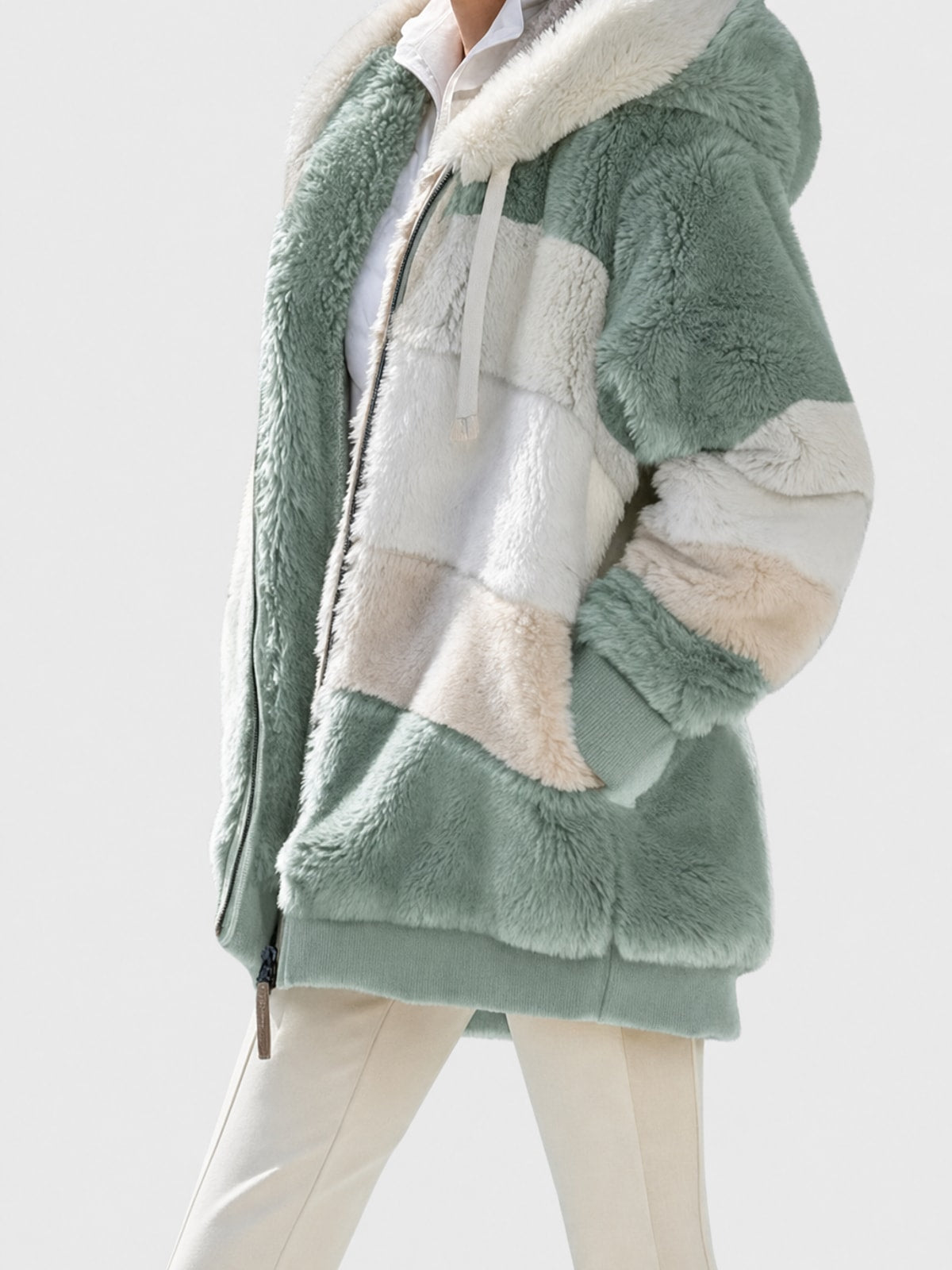 Women's Puffer Jacket with Faux-Fur Hood Warm Winter Coat - 8