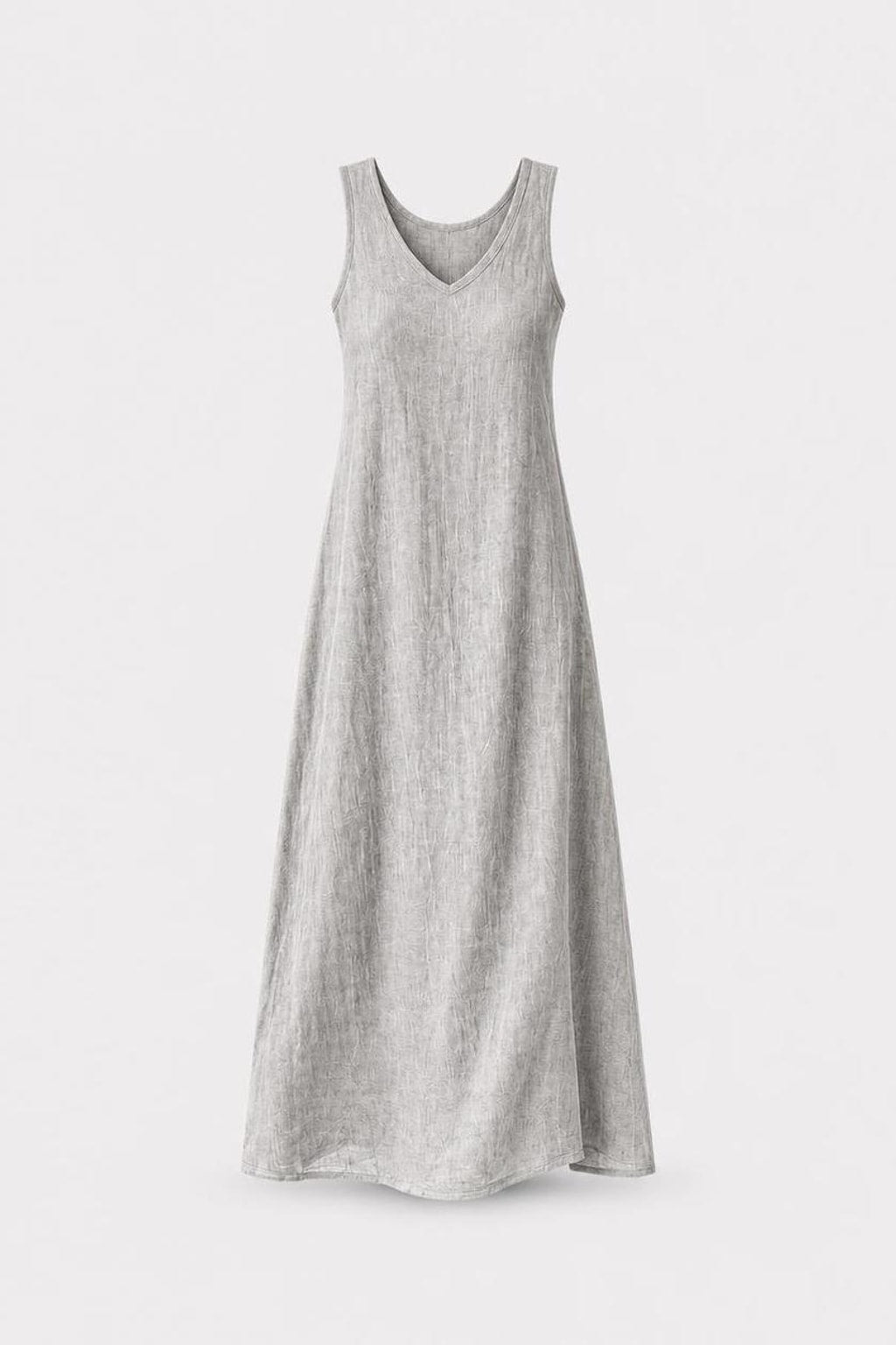 Cotton-Linen Maxi Dress With Flowing Drape - 1