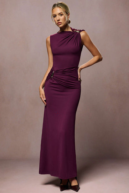 Ruched Sleeveless Maxi Dress - view 3