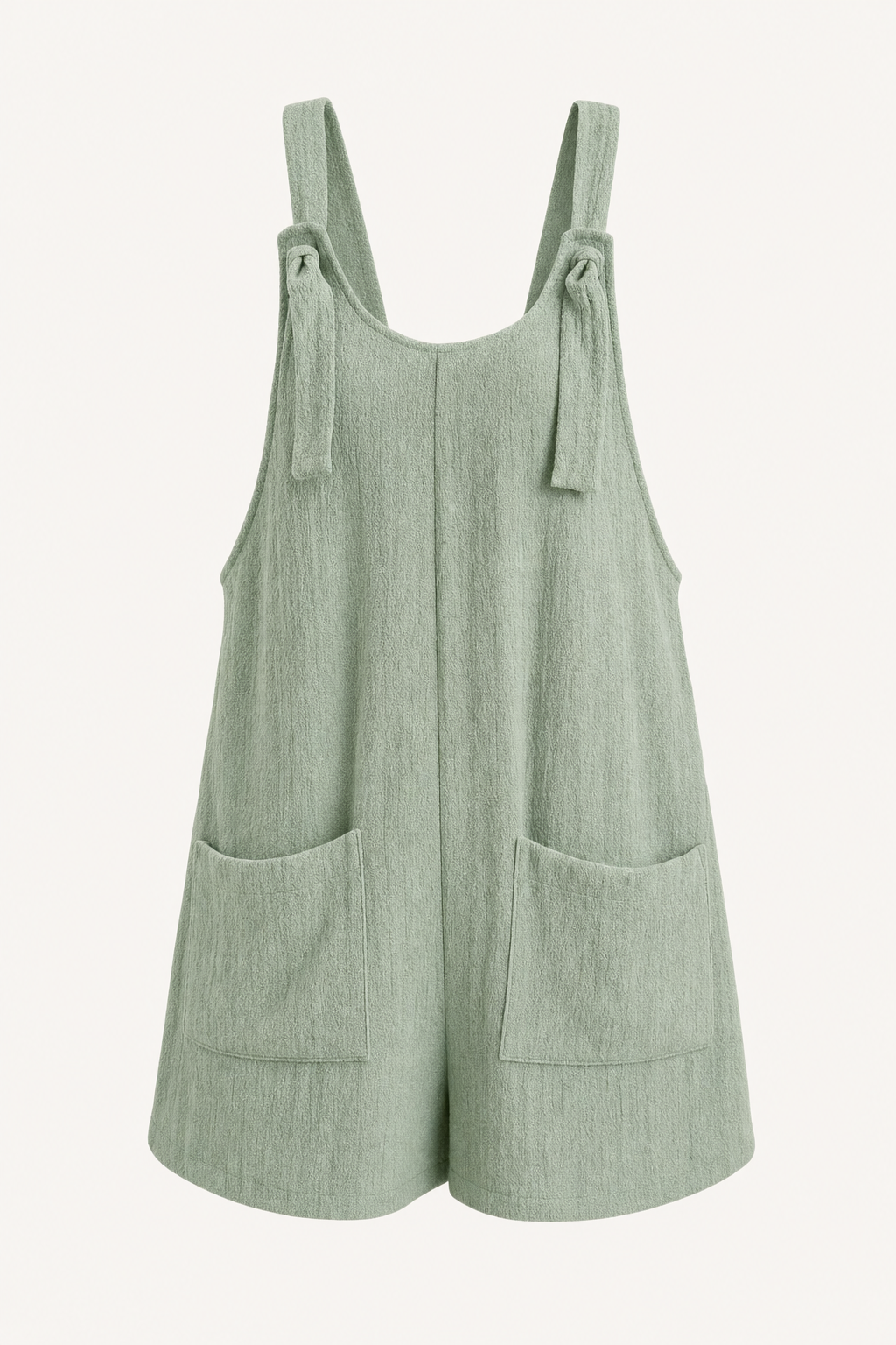Linen Blend Sleeveless Pocketed Romper
