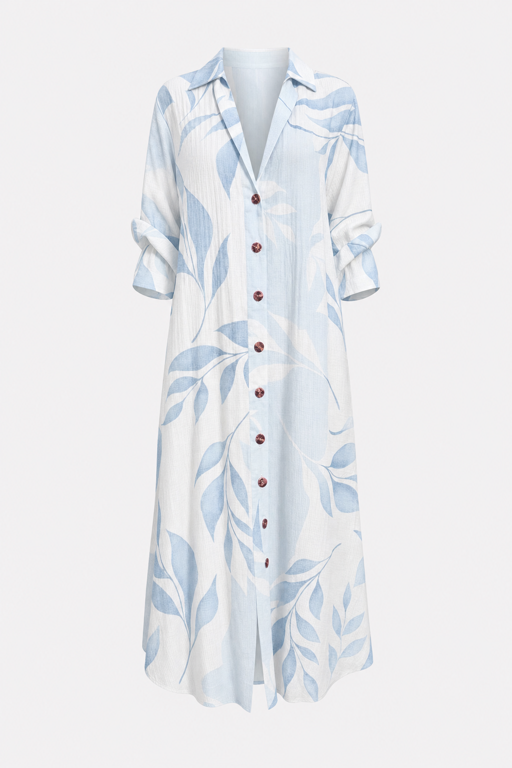 Effortless Boho Print Dress With Flowy Silhouette - 1