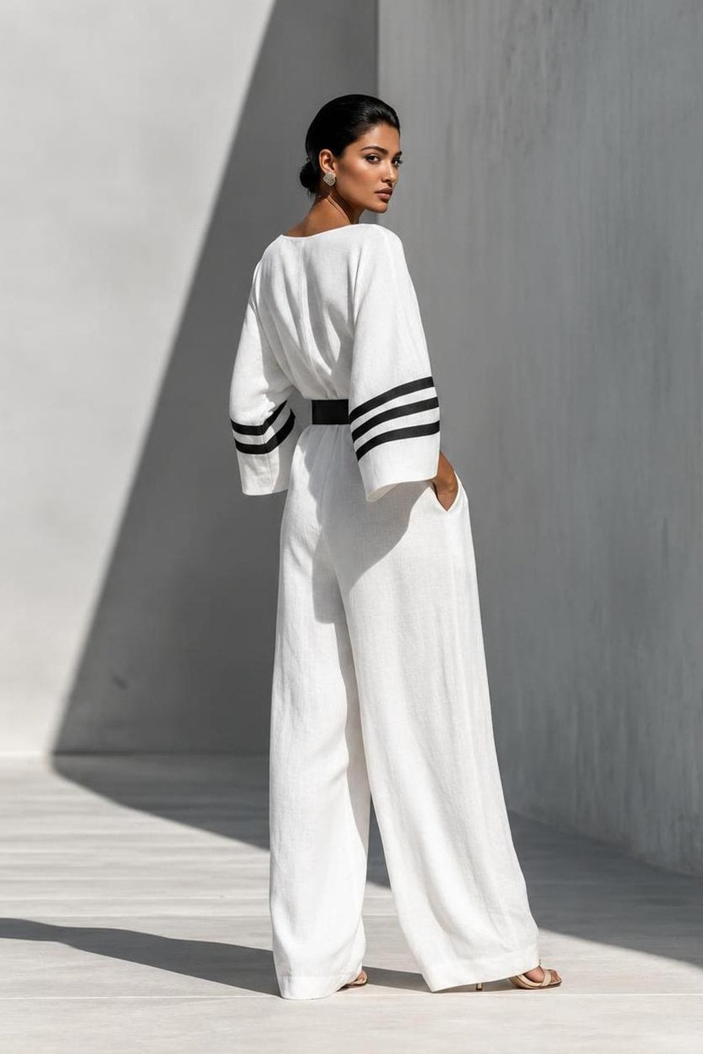 Blend Jumpsuit With Boat Neck - 3