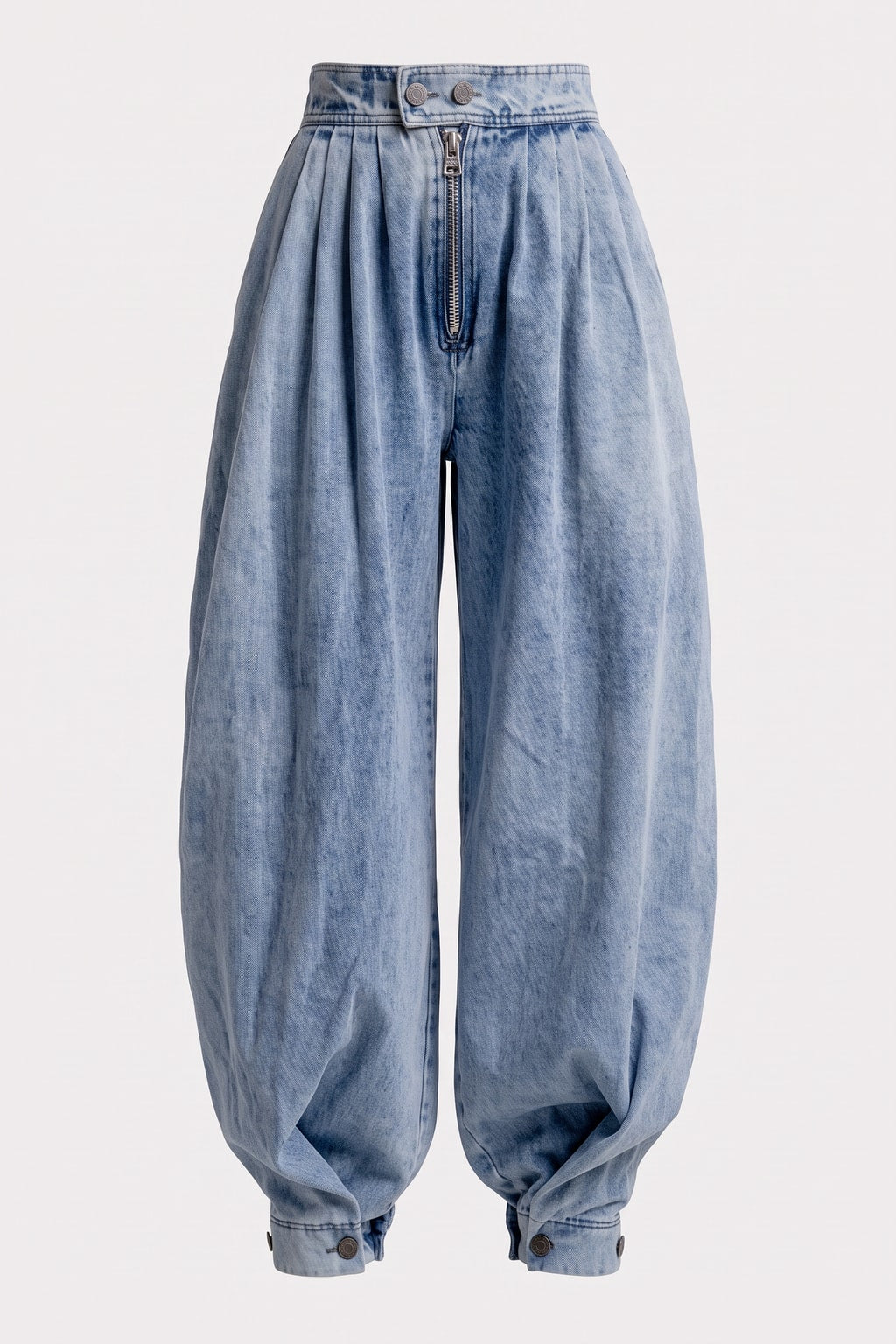 Denim High-Waist Vintage Loose Jeans - 1