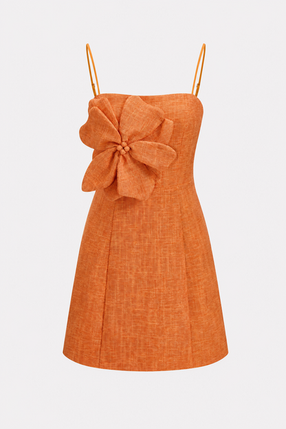 3D Floral Applique Cami Mini Dress