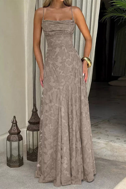 Floral Burnout Jersey Maxi Dress, Lace-Up Back - view 10