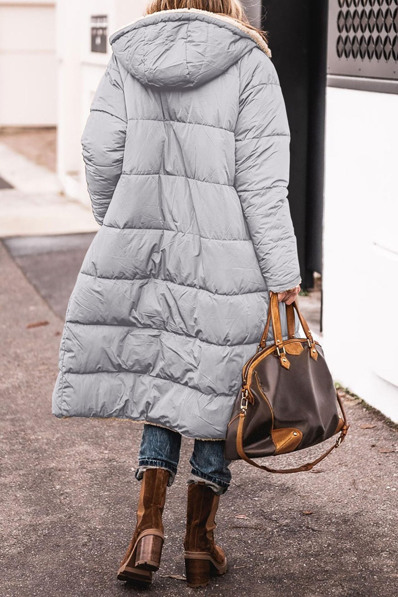 Down-Filled Long Hooded Winter Coat - view 12