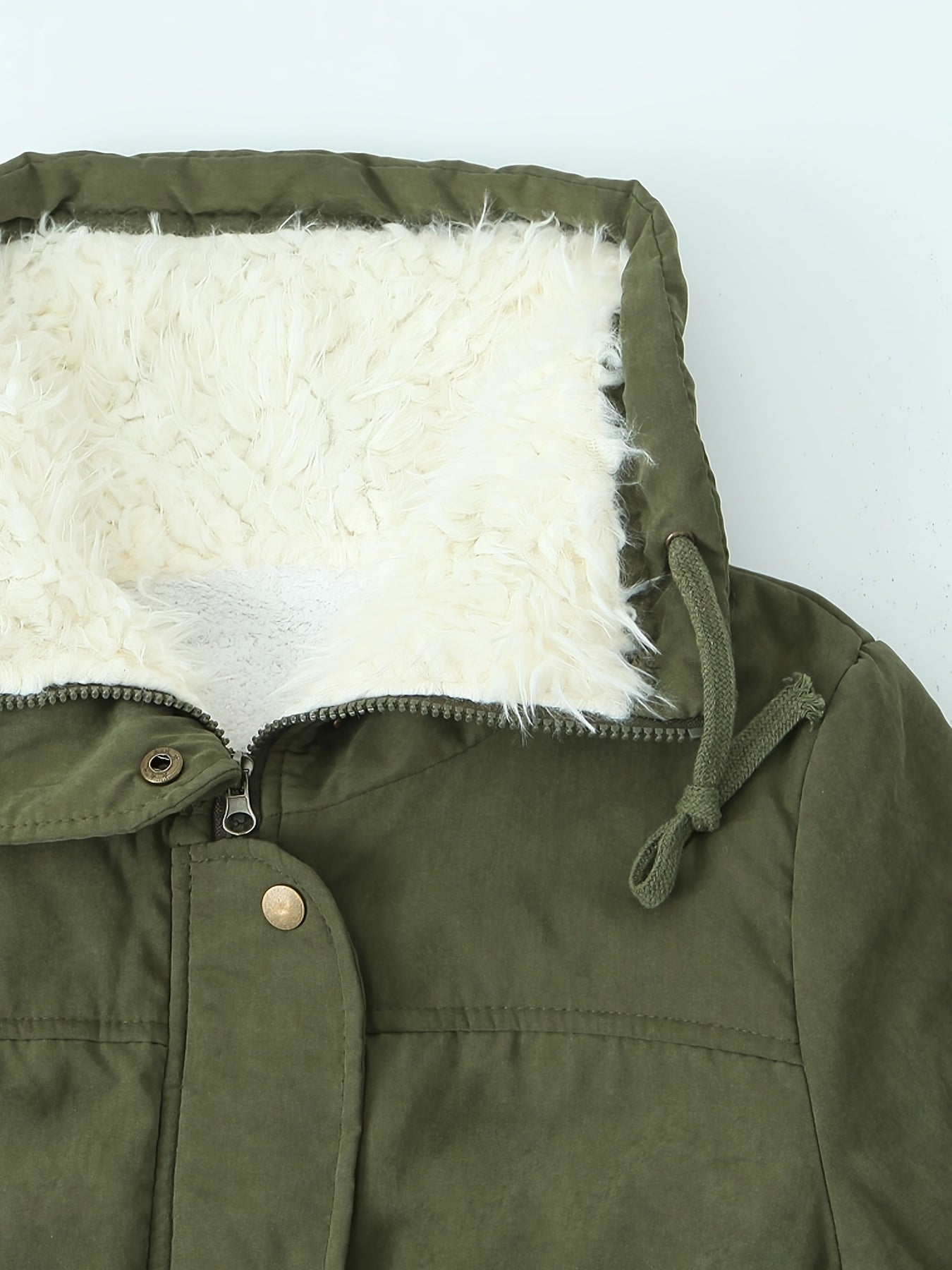 Fleece Lined Hooded Winter Parka, Mid-Length - view 7