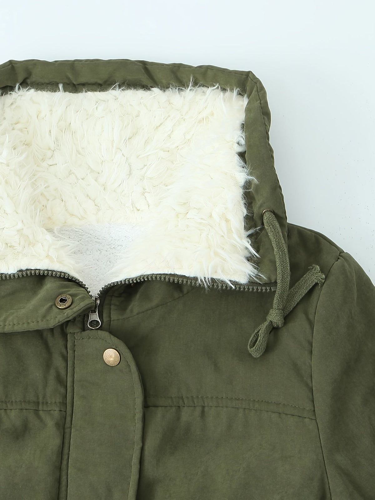 Fleece Lined Hooded Winter Parka, Mid-Length - view 7