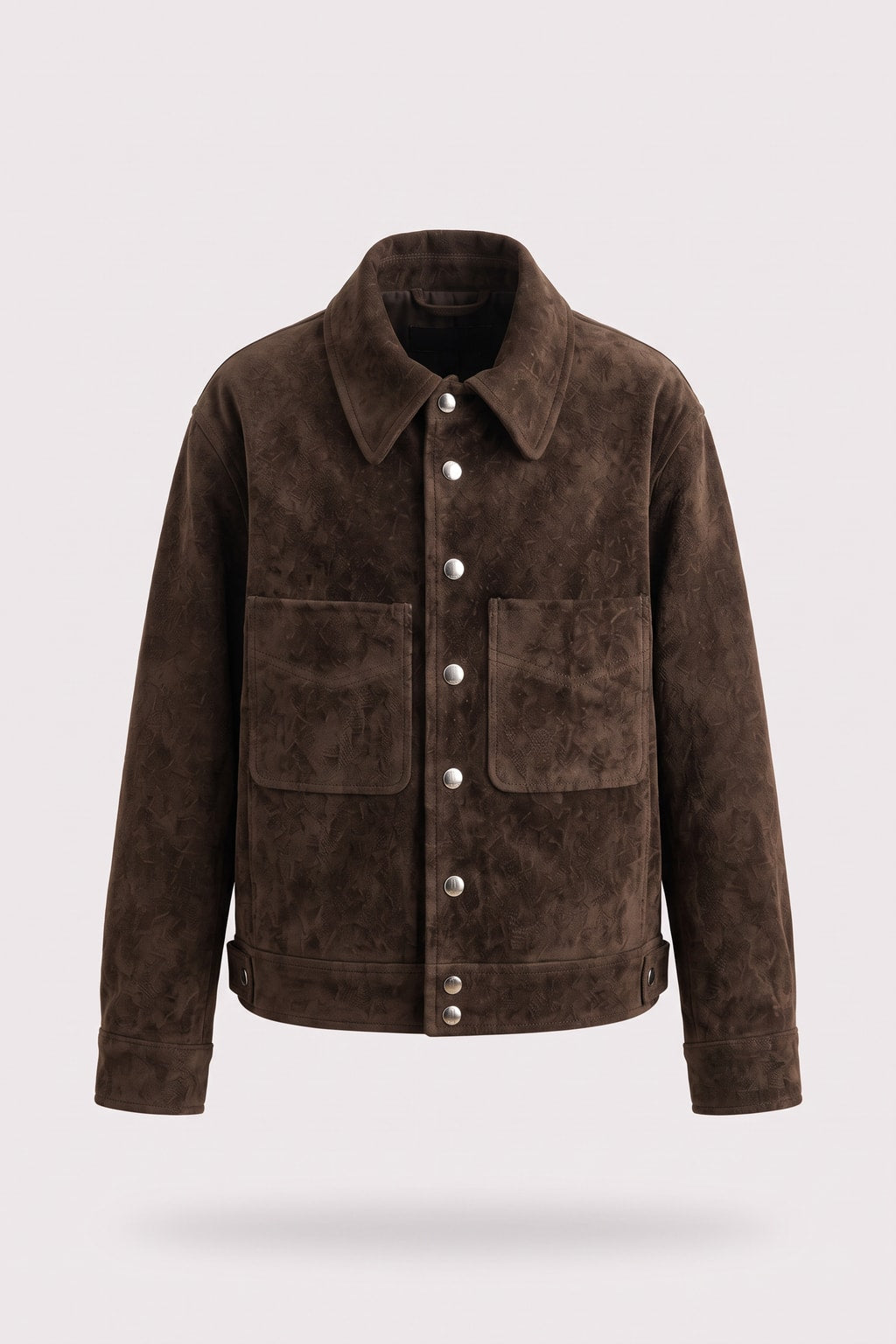 Polyester Single-Breasted Pocket Jacket - 1