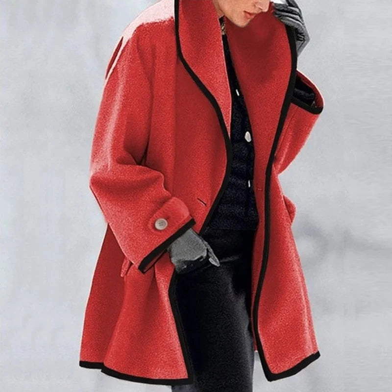Belted oversized coat with tie-front cord - view 8