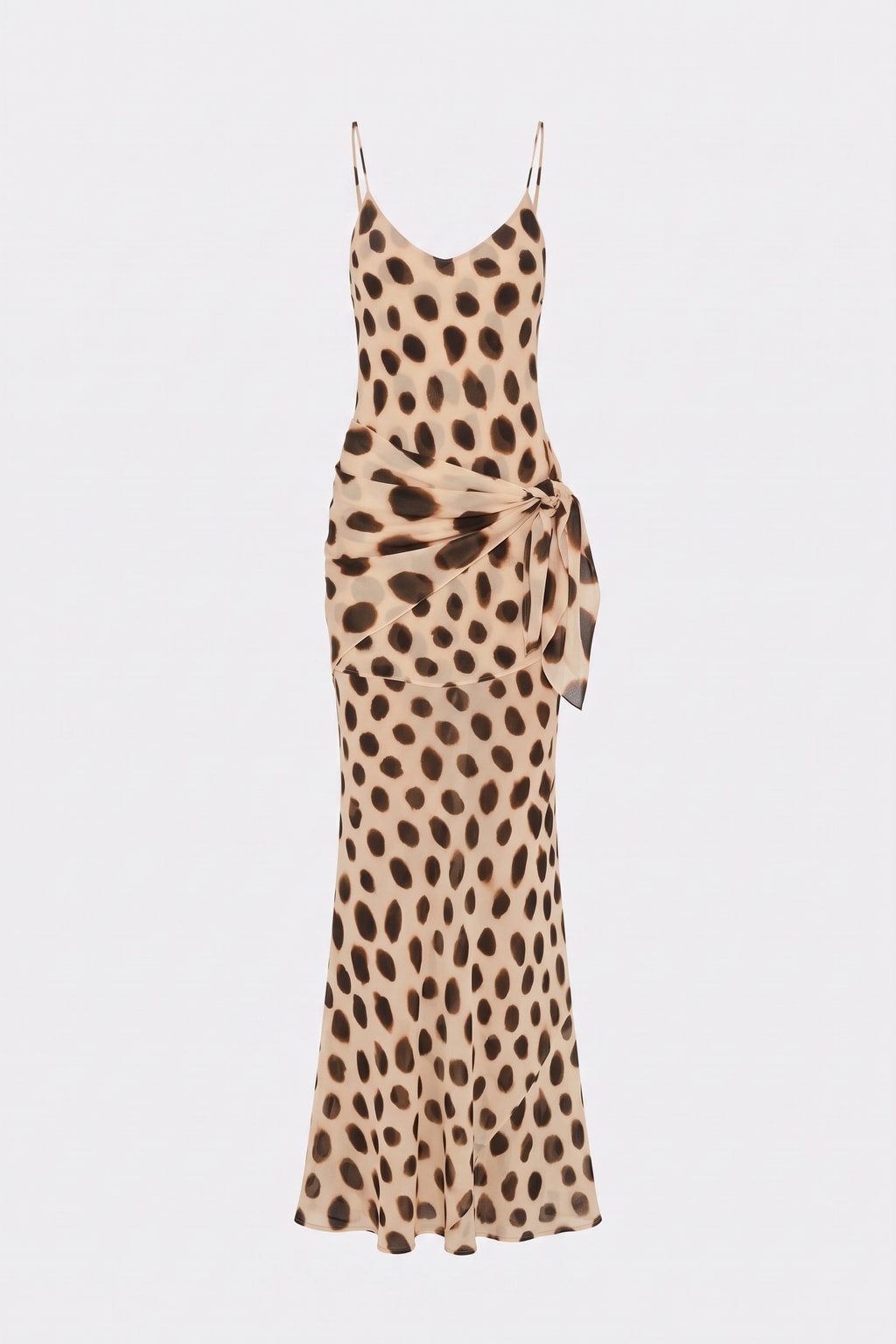 Polyester Maxi Dress With Leopard Print - 1