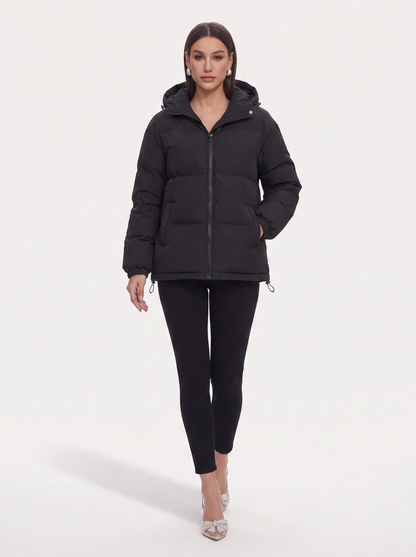 Quilted Puffer Jacket With Adjustable Hood - view 2