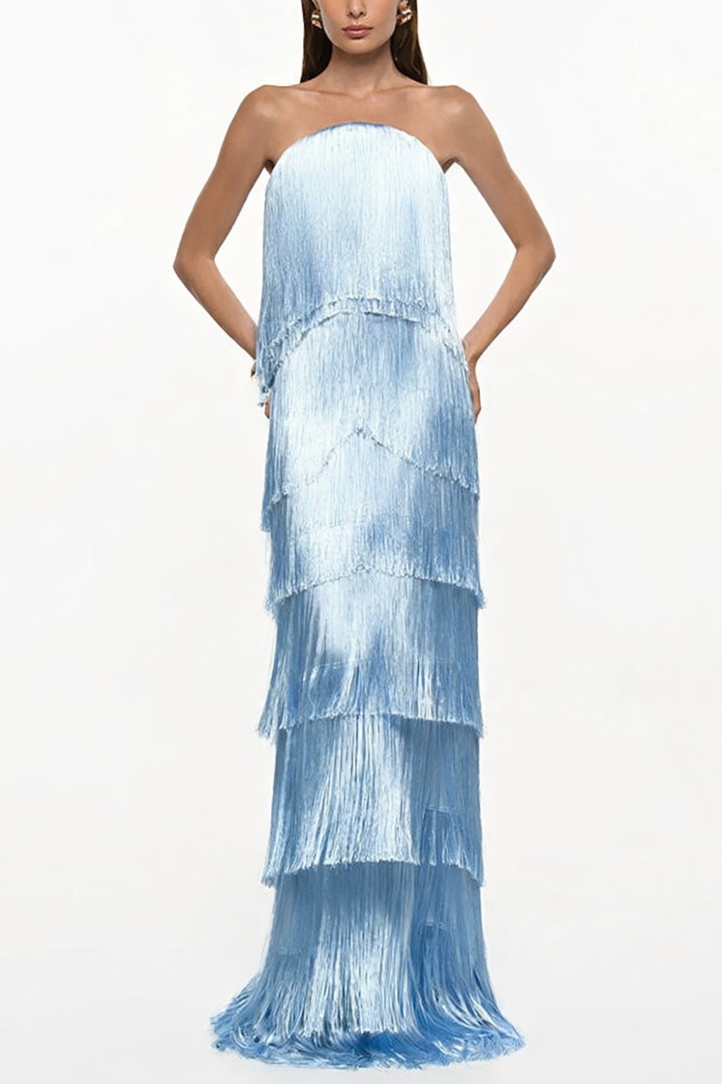 Off Shoulder Maxi Dress with Tassel Detail - 5