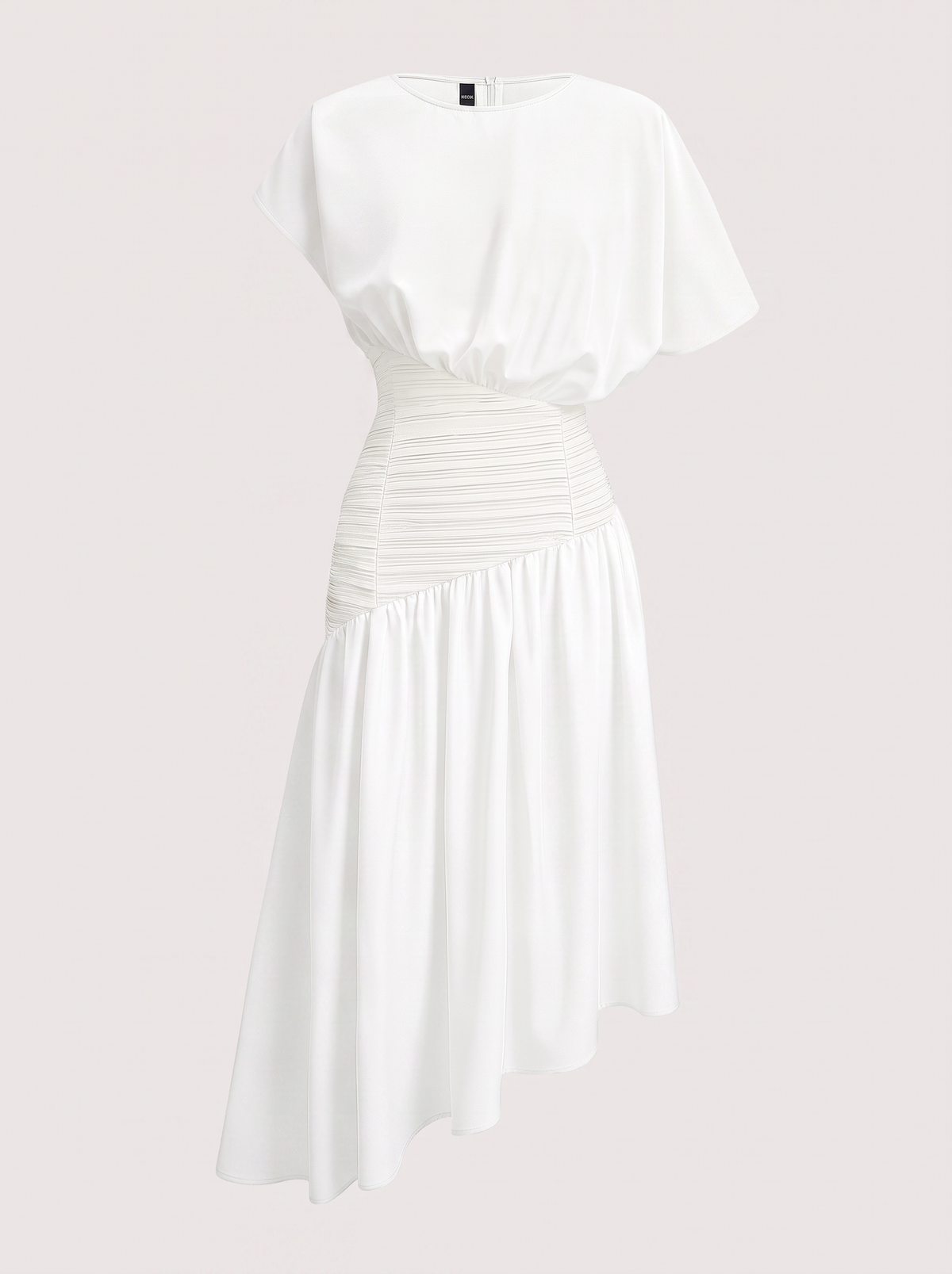 Asymmetric Sleeve Midi Dress - view 6