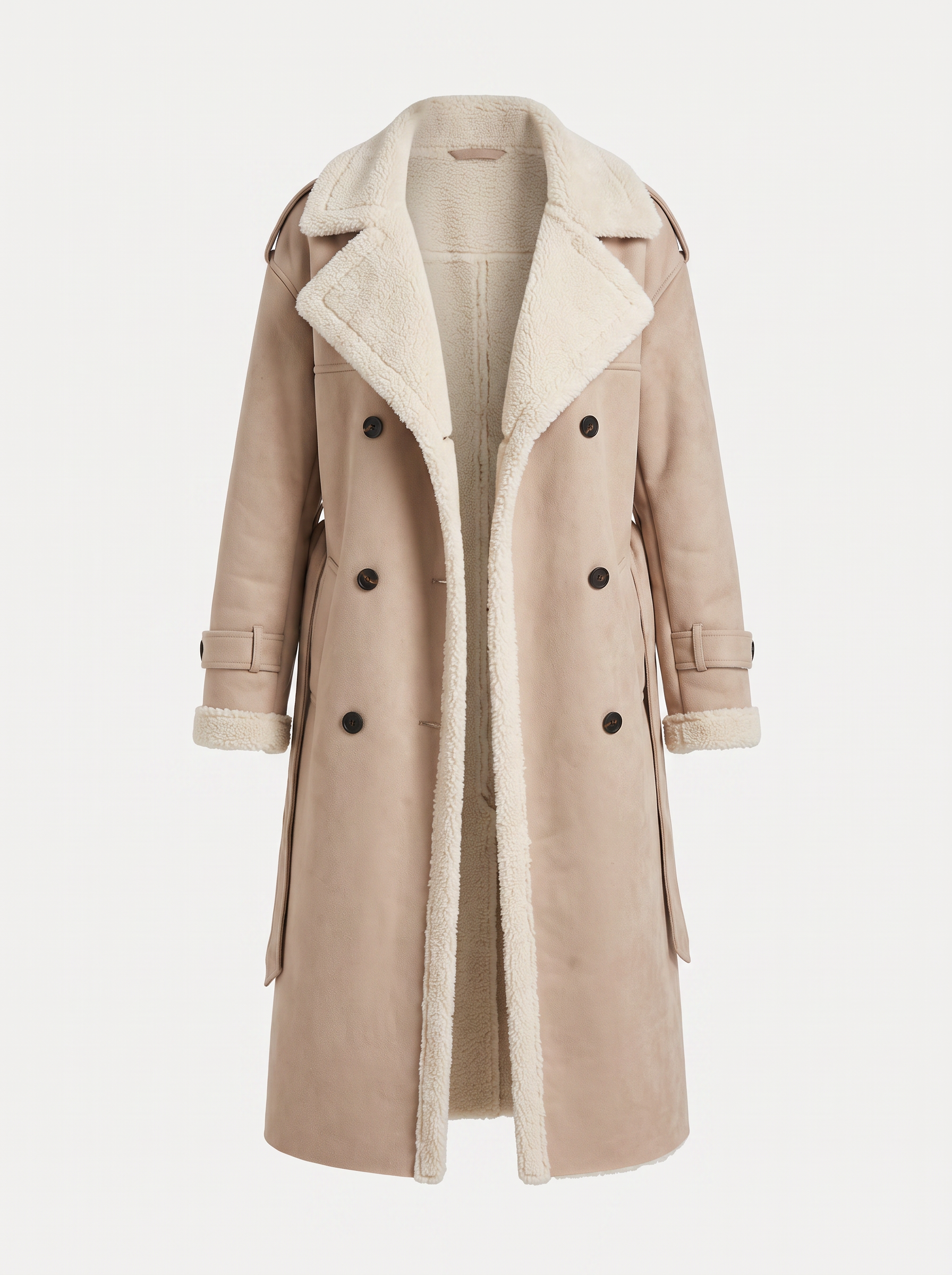 A-line coat with warm lining and pockets
