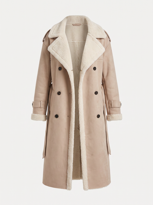 A-line coat with warm lining and pockets