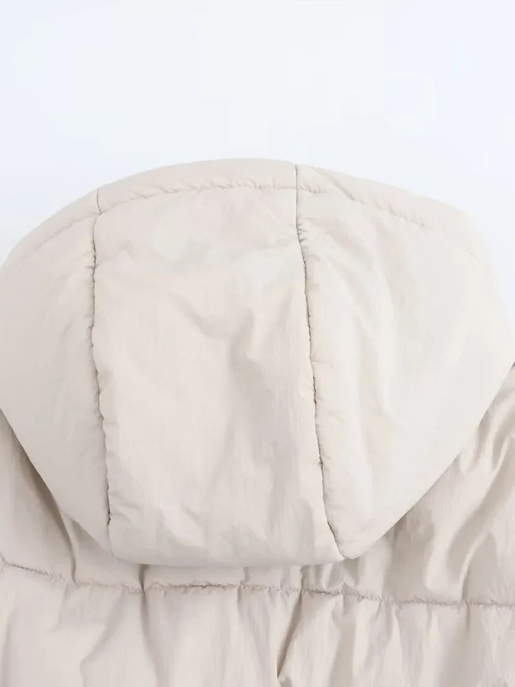 Oversized hooded quilted puffer jacket - view 7