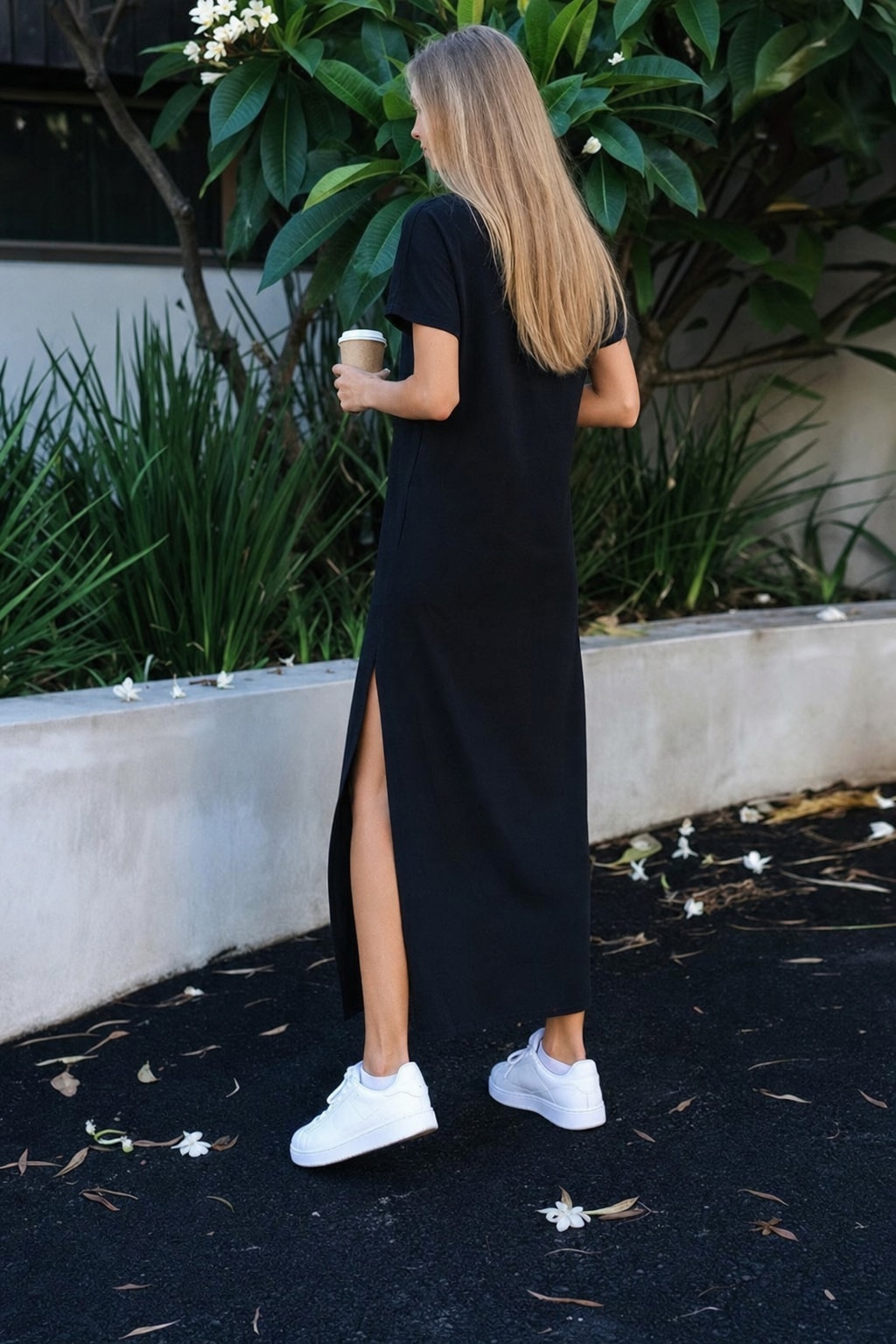 Cotton Maxi Dress with Relaxed Fit - 4