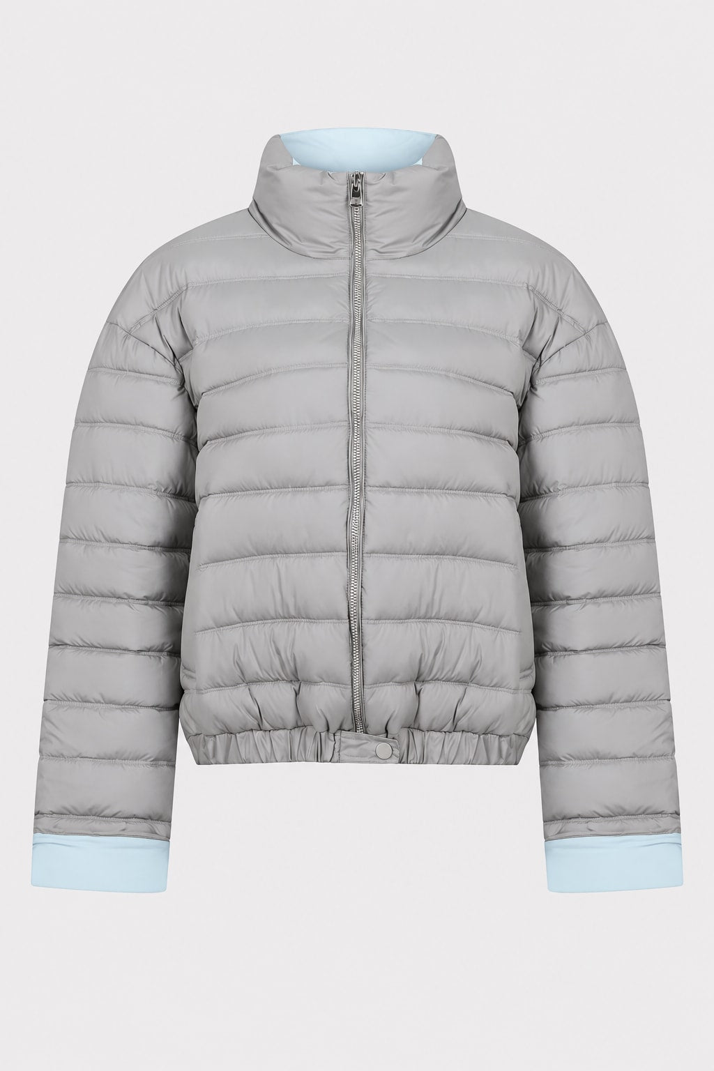Women Stand Collar Short Parka Winter Padded Jacket - 1